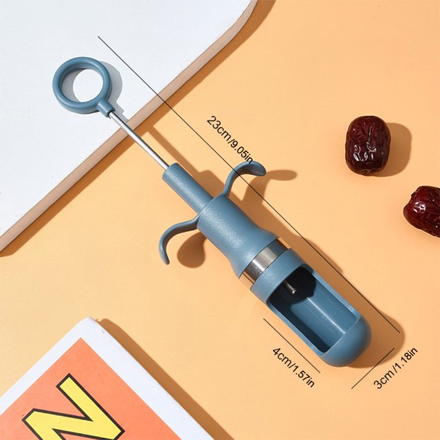 Plastic Jujube Seed Remover Portable Solid Color Pitter Kitchen Tool Accessories Restaurant Restaurant Bar Cooking Vegetables Fruits Corer Accessories Blue
