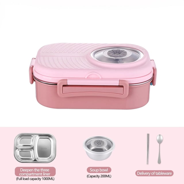 Stainless Steel Compartmentalized Bento For Secure Food Storage And Convenient Meal Preparation