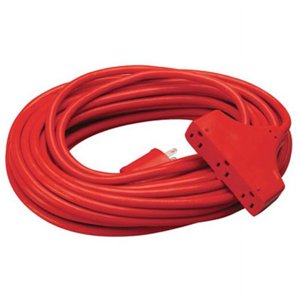Master Electrician 04217ME 25 ft. Red 3 Outlet Extension Cord