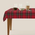 thumbnail image 2 of Nappe de Noël 60 x 84 Pouces Rectangle Rouge Vert à Carreaux Buffalo Nappe Anti-Poussière Résistante aux Plis Rustique pour Fête de Noël, 2 of 5