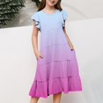 thumbnail image 2 of Robe Fille Enfant Robe Fleurie Robe d'Anniversaire Fille Robe de Fête Fille Vêtements d'Été pour Filles 8-9 Ans, 2 of 7
