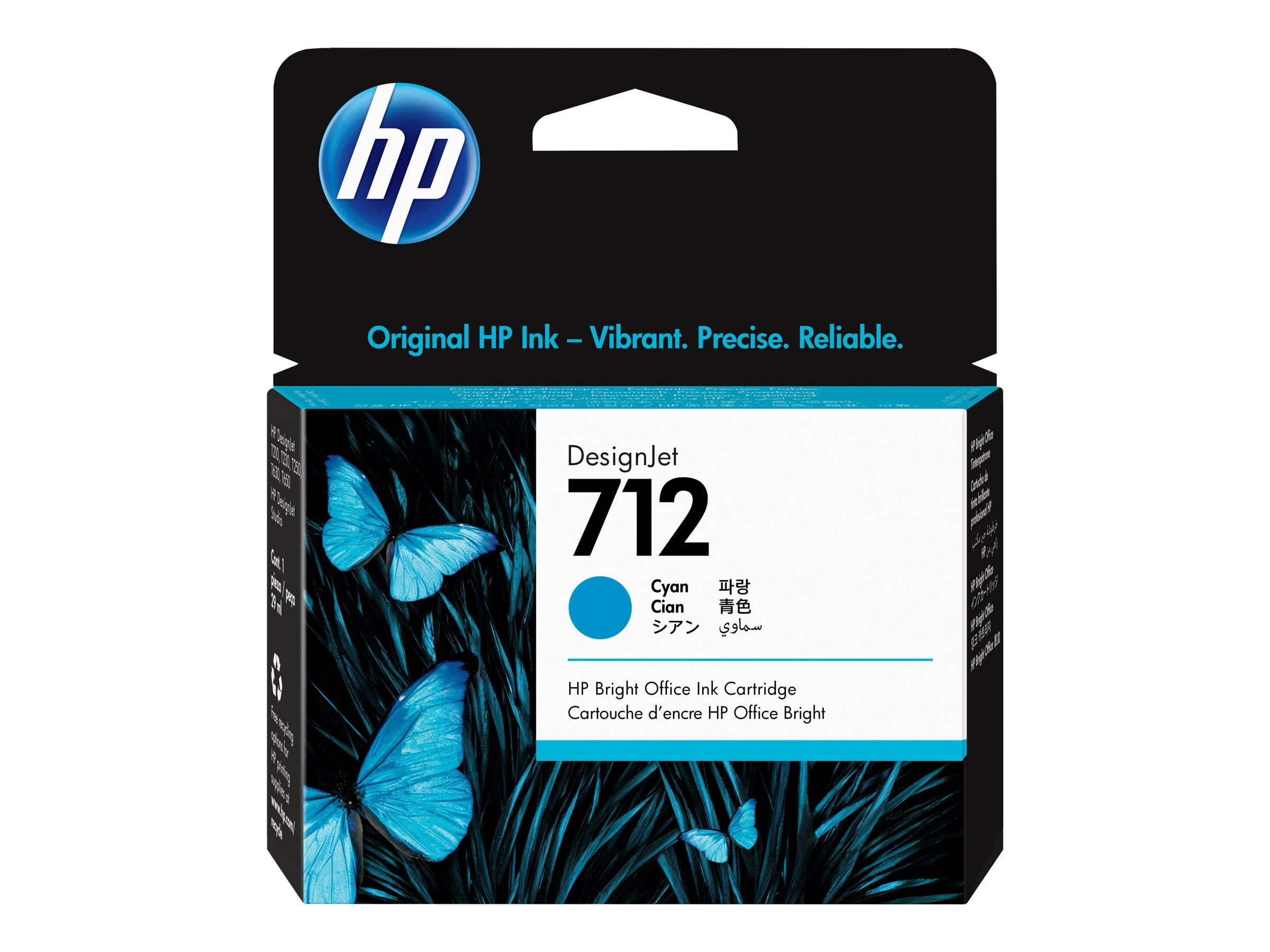 HP 712 (3ED67A) 29 ml Cyan Original Ink Cartridge