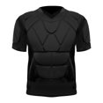 thumbnail image 1 of Breezora Football Impact Shirt Padded Compression Top with Chest Rib Shoulder Back Protection Breathable Training Gear M Size Black, 1 of 6