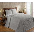 thumbnail image 1 of Fabstyles 81x110 White BEDSPREAD: TREVOR, 1 of 1