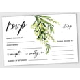 thumbnail image 1 of Inkdotpot 50 Cartes Vierges RSVP avec Enveloppes Blanches - Carte de Réponse Style Verdure - RSVP pour Mariage - Souper de Répétition - Shower de Bébé - Shower Nuptiale - Invitations de Fête de Fiançailles, 1 of 5