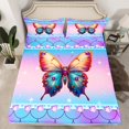 thumbnail image 2 of Erosebridal Girly Butterfly Sheet Set Full, Psychedelic Galaxy Stars Bedding Sets Full Size, 4pcs, 2 of 7