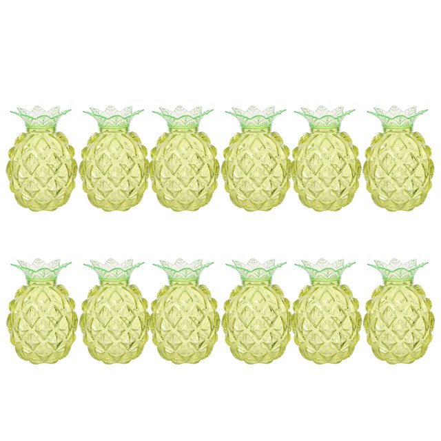 12PCS Hawaii Party Candy Box Adorable Fruit Shape Candy Box Creative Fruit Candy Box Wedding Candy Box Plastic Party Favor Box for Wedding Proposal Hawaii Party Without Candy Yellow