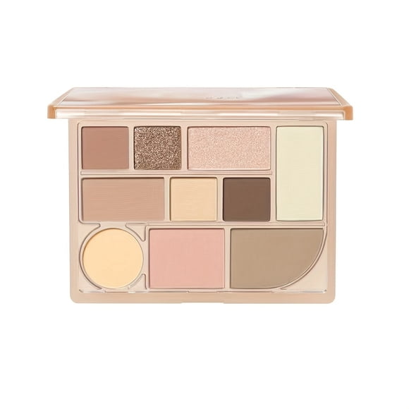 LNGOOR 10 Colors Comprehensive Makeup Palette - Vibrant Earth Tone Shades High-Gloss & Natural Three-Dimensional Glitter Matte Finish Perfect for Music Festival Everyday Use and Prof