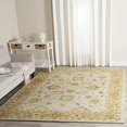 thumbnail image 2 of Safavieh Antiquities Collection AT856B Handmade Traditional Oriental Light Blue and Sage Wool Square Area Rug (6' Square), 2 of 3