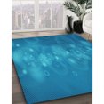 thumbnail image 3 of Ahgly Company Machine Washable Indoor Rectangle Transitional Bright Navy Blue Area Rugs, 5' x 8', 3 of 7