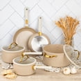 thumbnail image 4 of Thyme & Table Nonstick 12-Piece Cookware Set, Taupe, 4 of 6
