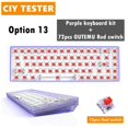 thumbnail image 2 of Tester68 Mechanical Keyboard Kits 2.4G/Bluetooth 5.0 purple option 13, 2 of 9
