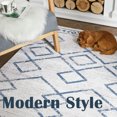 thumbnail image 4 of Rugking Area Rugs Area Rugs for Living Room 4X6 Modern Kitchen Soft Rug Indoor Mat Geometric Print Floor Cover Thin Carpet Doormat Non Slip for Bedroom Dining Room Blue, 4 of 6