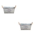 thumbnail image 4 of VONKY Retro Iron Plants Flower Bucket Planter Metal Vase Home Decor Pail Flower L 2Set, 4 of 6