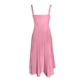 thumbnail image 5 of 2025 Robe d'Été Confortable Ample à Col Montant pour Femmes Couleur Unie à Manches Courtes Robe Grande Taille pour Femmes Robe Longue Décontractée, 5 of 5