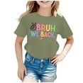 thumbnail image 1 of PMVFHDE Hauts Fille Hauts Filles T-Shirts Graphiques pour Fille Hauts Filles T-Shirts pour Enfants Rentrée des Classes Graphique Manches Courtes Col Rond T-Shirt Lumineux et Confortable pour Garçons et Filles Vert Pâle,6-7 Ans, 1 of 4