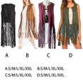 thumbnail image 2 of QualitChoice Gilet Sans Manches pour Femmes à devant Ouvert Style Western Respirant à Franges Jupe Délicate Retrait de Taille Cardigan Attrayant Rouge Vin G, 2 of 6