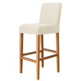 thumbnail image 1 of MYG Bar Stool Covers,2 Pack Stretch Bar Stool Covers with Backs Flannel Bar Stool Covers Barstool Seat Cover Washable Bar Chair Covers High Chair Cover with Stretch Recovery Beige, 1 of 6