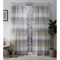 thumbnail image 1 of Exclusive Home Curtains Bern Striped Sheer Rod Pocket Panel Pair, 50x84, Natural, 2 Count, 1 of 5