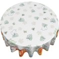 thumbnail image 2 of Nappe d'Automne Ronde 60 Pouces Blanc Orange Citrouilles Feuilles Action de Grâce Récolte d'Automne Nappe Décorative Lavable Résistant aux Plis et aux Taches Polyester Housse de Table pour Fête Souper Pique-Nique, 2 of 6