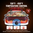 thumbnail image 4 of KFFKFF Rôtissoire, Four à Dinde, Capacité de 22 QT avec Couvercle d'Arrosage Automatique, 1450 W, avec Réglages de Décongélation et de Maintien au Chaud, Comprend un Plateau Détachable et une Grille, 4 of 9