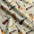 thumbnail image 1 of Soimoi Musical Instruments Print,Cotton Poplin, Sewing Fabric Sold by The Yard 42 Inch Wide,Sewing Craft Quilting/Quilt Making Fabric, Yellow, 1 of 5