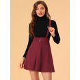 thumbnail image 2 of Unique Bargains Women's Casual Overall Strap Button Front Suspender Mini Skirt, 2 of 6