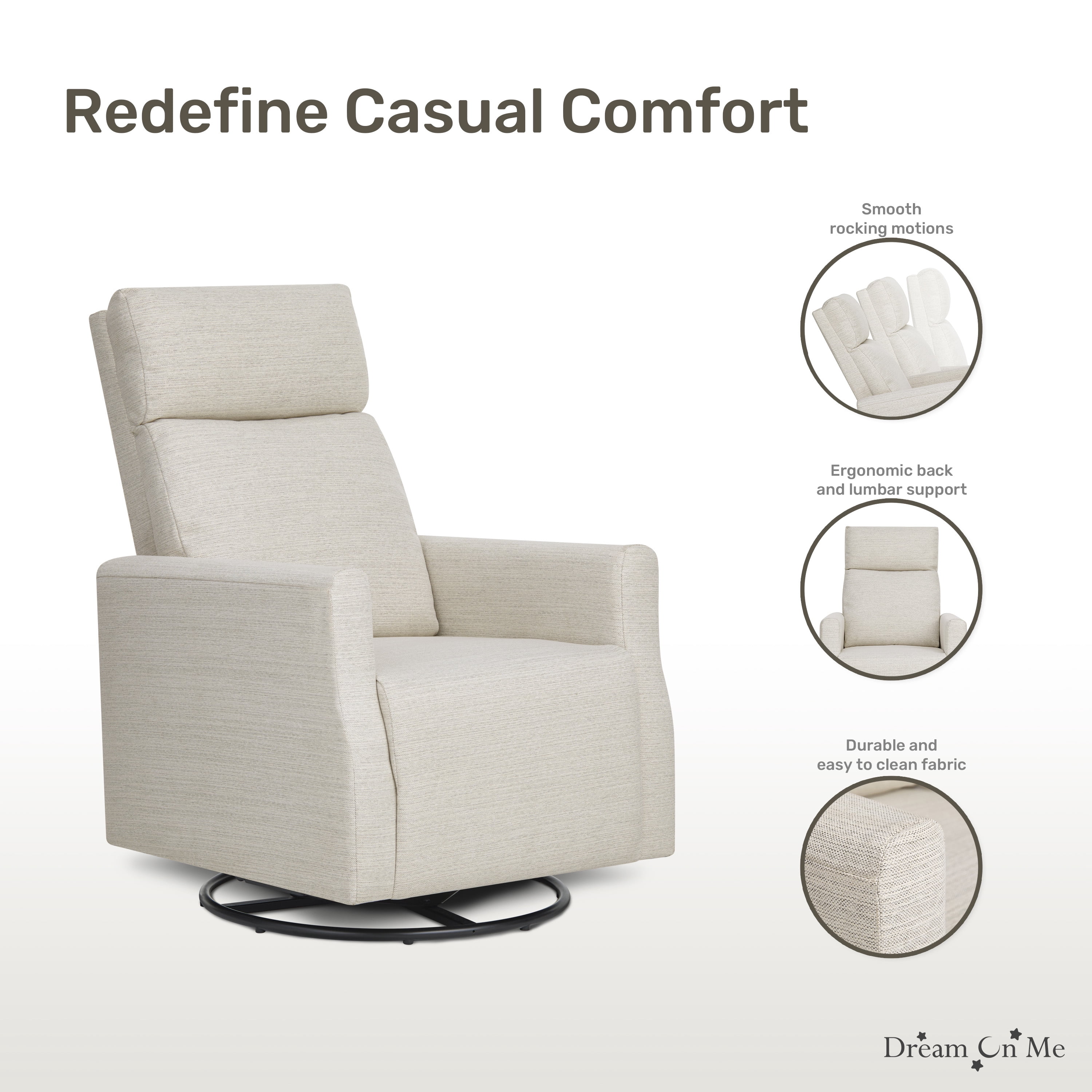 Dream On Me Oliver Swivel Glider