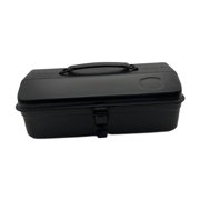 jinwen Portable Tool Box Car Hardware Repair Tool Storage Box Tool Case Household Solid Metal Locking Latch Sturdy Container Carrier Black
