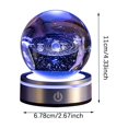 thumbnail image 3 of Binwennn Christmas Lamp Shade Decorations Star Lights for Ceiling of Car Night Light 3D Solar System Planets Night Light Glass Lamp Night Scene Astronomy LED Lamp Astronomy Model For, 3 of 4