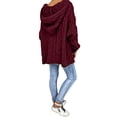 thumbnail image 3 of RKSTN Sweaters for Women Fashion Loose Large Size Color Hood Long Sleeves Sweater Tops Fall Sweaters, 3 of 8
