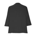 thumbnail image 4 of Plebaso Womens Plus Size Tops 3/4 Sleeve V Neck Casual T Shirts Loose Solid Color Button down Blouses Tees, 4 of 7