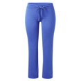 thumbnail image 4 of Women Pants Casual Yoga Straight Leg Comfy Drawstring Lounge Running Long Active Sweat Plus Size Cargo Trousers, 4 of 6