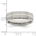 thumbnail image 4 of 925 Sterling Silver 6mm Polished Fancy Size 7.5 Band Ring, 4 of 4