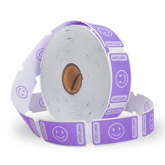 L LIKED Smile Tirage Billets Rouleau Chaque Billet 1 Pieds'x2 Pieds', pour Événements, Entrée, Récompense de Classe, Collecte de Fonds et Prix,1000 Billets/rouleau Simple