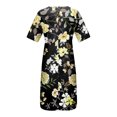 thumbnail image 4 of SMihono Robe d'Été Grande Taille pour Femmes 2023 à Col en V à Manches Courtes Robe Imprimée Robe Décontractée avec Poches, 4 of 4