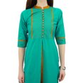 thumbnail image 1 of Phagun Kurti Droite à Col Mandarin pour Femmes, Motif Uni, Robe Ethnique Indienne de Designer, 1 of 1