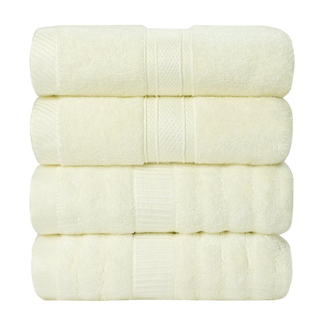 Unique Bargains 4Pcs Viscose Bath Towels Soft Absorbent 27'x54'