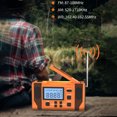 thumbnail image 3 of Radio d'Urgence Multifonctionnelle à Énergie Solaire et à Manivelle avec Banque d'Alimentation 10000mAh, Récepteur FM/AM/WB Étanche IPX3 et Lampe de Poche LED Vert/orange (Modèle 168) Chargement USB, 3 of 5