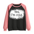 thumbnail image 5 of Chandails à Capuchon de Mode pour Femmes 2023 T-shirt Imprimé Manches Longues Blouse Col Rond Hauts Décontractés Chandail en Molleton 50 % de Rabais Liquidation Costumes Halloween/noël, 5 of 5