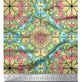 thumbnail image 1 of Soimoi Rayon Fabric Mandala Kaleidoscope Print Fabric by The Yard 56 Inch Wide, 1 of 3