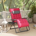 thumbnail image 2 of Outsunny Padded Zero Gravity Chair, Folding Recliner Chair, Red, 2 of 10