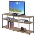 thumbnail image 4 of Convenience Concepts Designs2Go Three-Tier 60" TV Stand in Light Oak Wood Finish, 4 of 7