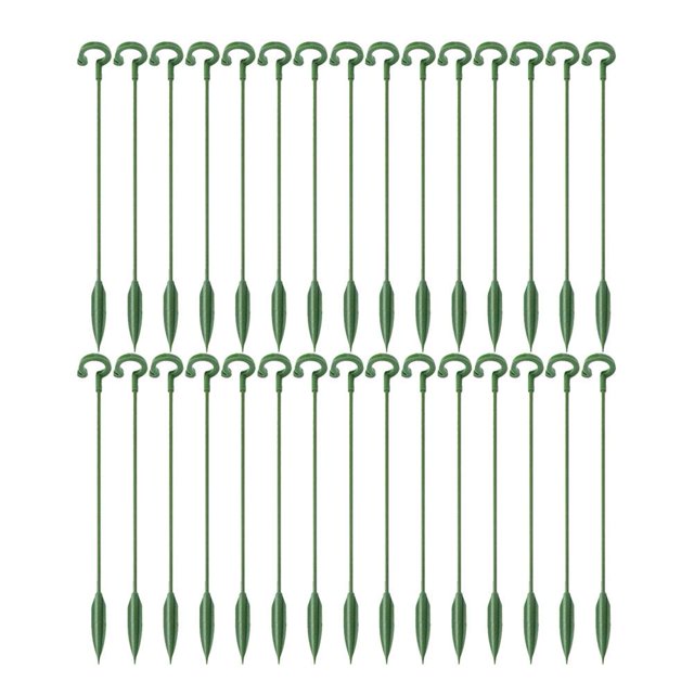 30 Pack Plant Support Stakes, Upgrade Plant Support Garden Stakes, Single with Support Plant Rod Stem Support Flower Cage O6I2