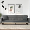 thumbnail image 1 of vidaXL Sofa Bed with Cushions Dark Grey Fabric, 1 of 5