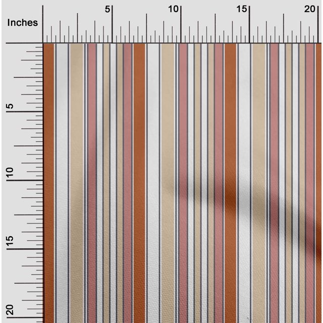 oneOone Tissu en Viscose Chiffon Rayures Multicolores Tissu Imprimé 1 Yard 42 Pouces de Large