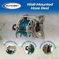 thumbnail image 2 of Suncast Slide Trak Wall-Mount Reel for 175 Ft of 5/8" Standard Vinyl Hose, Dark Taupe, 2 of 10