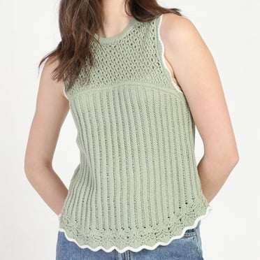 Bloom Girl Débardeur en tricot contrasté, tailles TP à TG