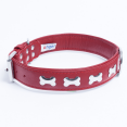 thumbnail image 2 of ROTTERDAM BONES Leather Dog Collar Single- Row Bones, 2 of 4