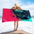 thumbnail image 2 of CEHVOM Microfiber Beach Towel Super Lightweight Colorful Bath Towel Sandproof Beach Blanket Multi-Purpose Towel For Travel Swimming Pool 30x60 Inch Clearance, 2 of 3
